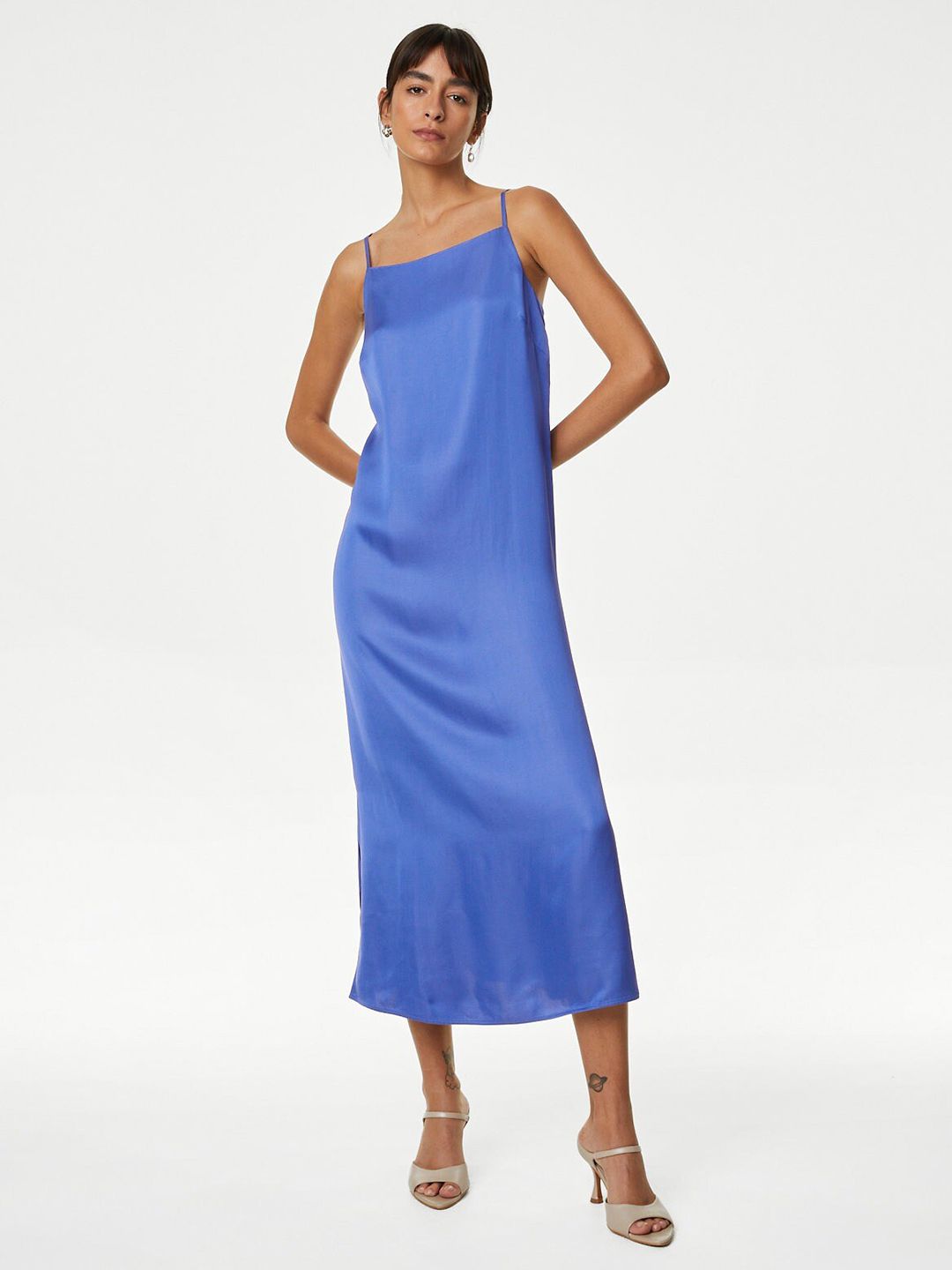 2b5f4a5e-8f89-4f0e-a370-a659adef3bcd1690536391207MarksSpencerBlueA-LineMidiDress1.jpg Shoulder Straps A-Line Midi Dress - Image 1