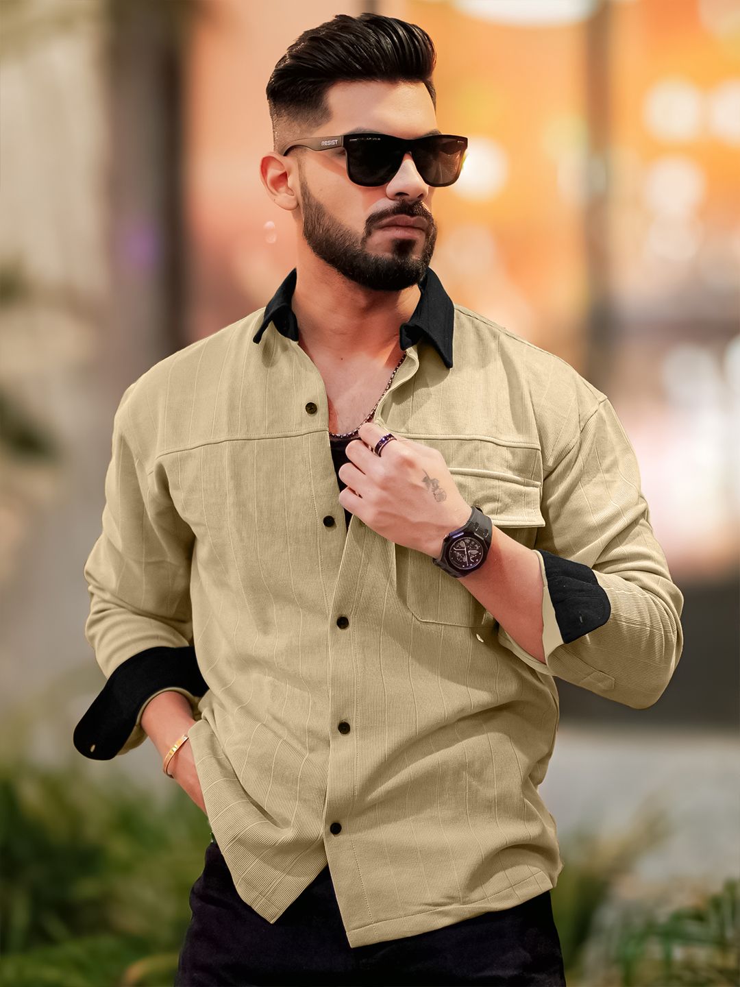 7861e87c-c057-44a4-986e-719c164fa4251739972684788-Maniac-Classic-Fit-Striped-Spread-Collar-Cotton-Shirt-144173-2.jpg Maniac Classic Fit Striped Spread Collar Cotton Shirt - Image 1