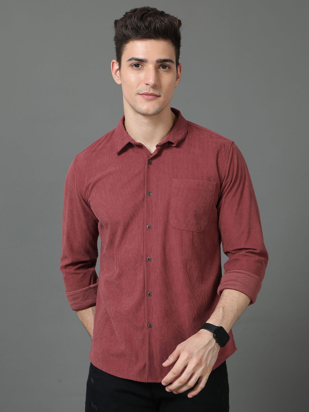 7cfb2a25-d27f-4dd6-bf0b-b9a622605e351708433602601HERENOWMenSlimFitOpaqueStripedCasualShirt1.jpg HERE&NOW Men Slim Fit Opaque Striped Casual Shirt - Image 1