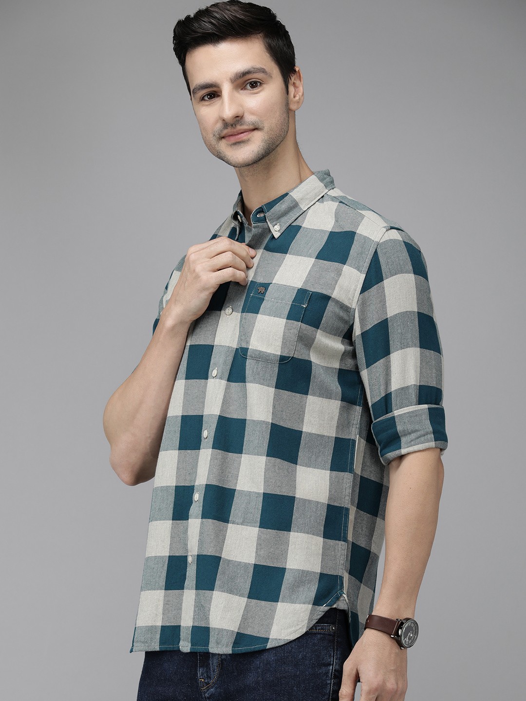 Slim-Fit-Flannel-Shirt.jpg Slim Fit Flannel Shirt - Image 1