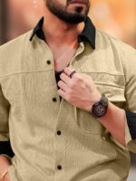 Maniac Classic Fit Striped Spread Collar Cotton Shirt - Image 3